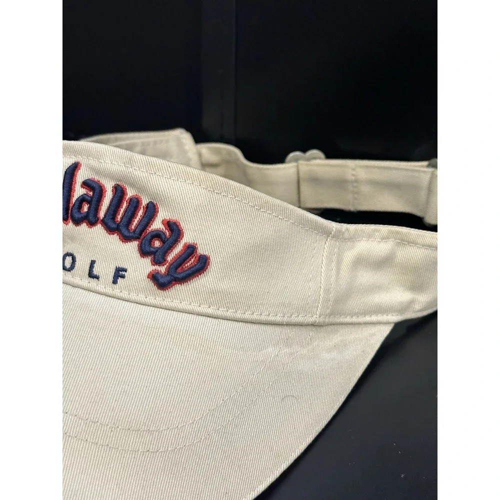 Adult One‎ Size Callaway CG Tour Golf Visor Cap Khaki Adjustable